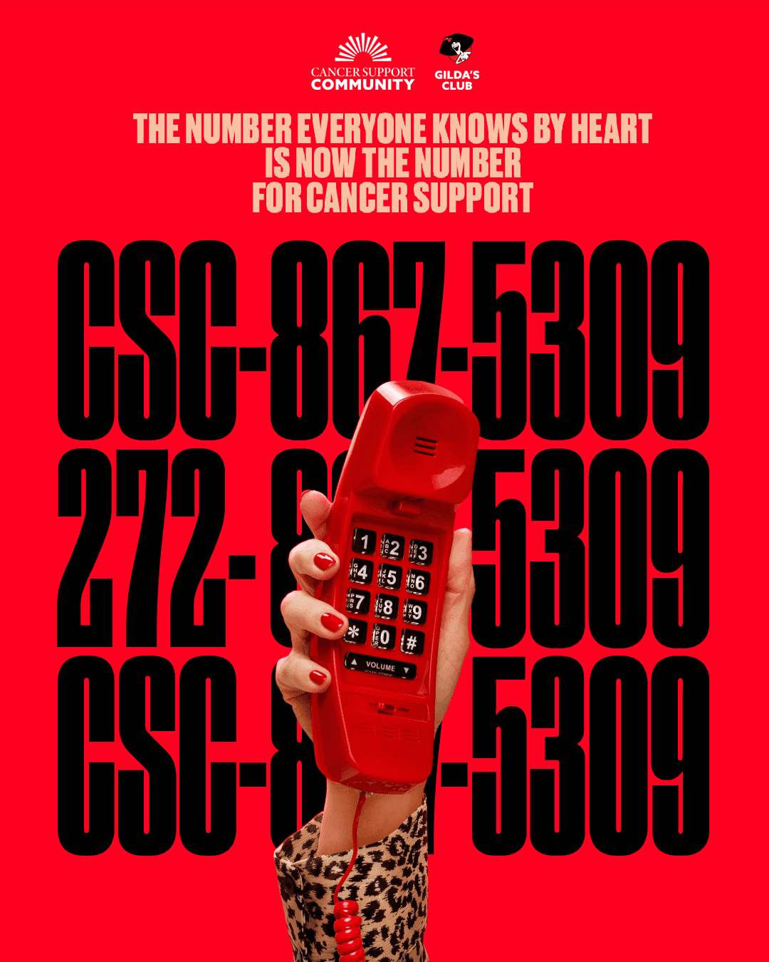 The number everyone knows by heart is now the number for cancer support. 272-867-5309