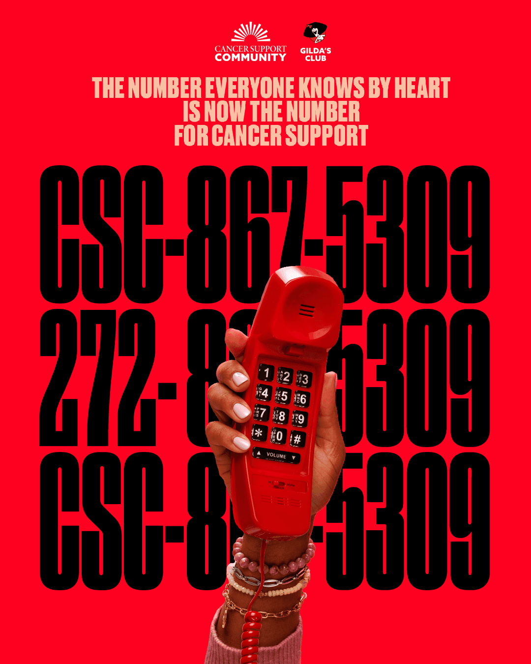 The number everyone knows by heart is now the number for cancer support. 272-867-5309